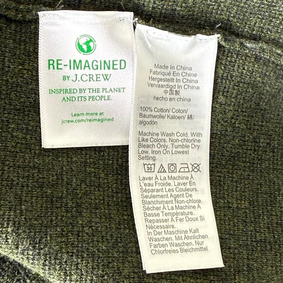 J. Crew Green Open Sweater Blazer Jacket Heritage Grandma Whimsigoth Preppy M - Picture 5 of 5